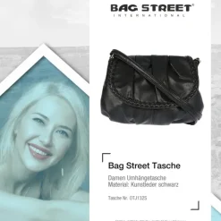 , Abendtasche Kunstleder schwarz Handtasche Bag Street OTJ132S
