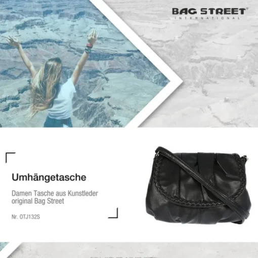 , Abendtasche Kunstleder schwarz Handtasche Bag Street OTJ132S