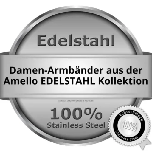 Amello Armband Anhänger Kugel mit Achat weiß Edelstahlschmuck ESAY02W