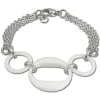 Amello Armband Keramik 3 Ringe weiß Damen Edelstahlschmuck ESAX05W