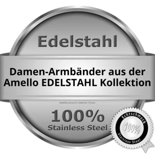 Amello Armband Keramik 3 Ringe weiß Damen Edelstahlschmuck ESAX05W