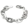 Amello Armband Keramik grobe Glieder weiß Damen Edelstahlschmuck ESAX19W1