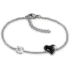 Amello Armband Keramik Herz Zirkonia schwarz Damen Edelstahlschmuck ESAX40S8