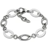 Amello Armband Keramik Kegel weiß Damen Edelstahlschmuck ESAX15W