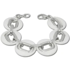 Amello Armband Keramik Magic weiß Damen Edelstahlschmuck ESAX03W