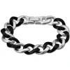 Amello Armband Keramik Panzer schwarz Damen Edelstahlschmuck ESAX18S0