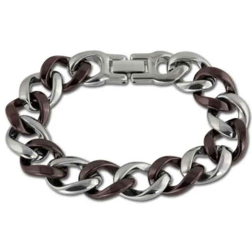 Amello Armband Keramik Panzer rotbraun Damen Edelstahlschmuck ESAX18N0