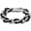 Amello Armband Keramik Panzer schwarz Damen Edelstahlschmuck ESAX06S