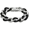 Amello Armband Keramik Panzer schwarz Damen Edelstahlschmuck ESAX21S0