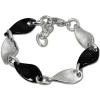 Amello Armband Keramik Welle schwarz Damen Edelstahlschmuck ESAX08S