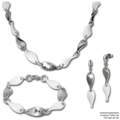 Amello Armband Keramik Welle weiß Damen Edelstahlschmuck ESAX08W