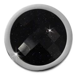 Amello Coin Glitzer facettiert für Coinsfassung 25mm Edelstahlschmuck ESC740B