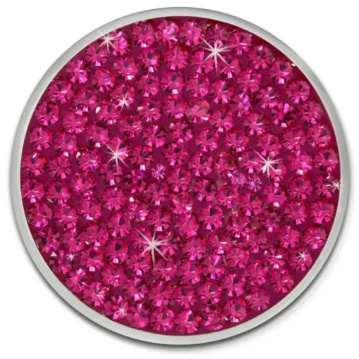 Amello Coin Ketten Set fuchsia Edelstahlkettenanhänger mit Kette 80cm ESCS04P