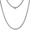 Amello Coinkette Edelstahlkette 80cm silber glänzend Edelstahlschmuck ESC102J