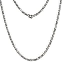 Amello Coinkette Edelstahlkette 80cm silber glänzend Edelstahlschmuck ESC102J