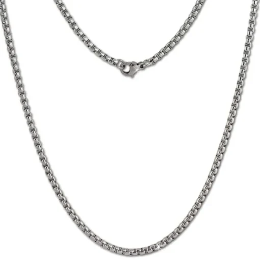 Amello Coinkette Edelstahlkette 80cm silber glänzend Edelstahlschmuck ESC102J