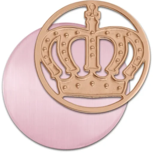 Amello Coins Ketten Set Krone Edelstahl Kettenanhänger mit Kette 80cm ESCS42A