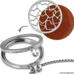 Amello Coins Ketten Set rose Edelstahl Kettenanhänger mit Kette 80cm ESCS41F