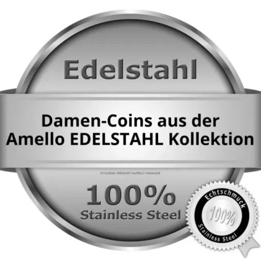 Amello Coins Ketten Set rose Edelstahl Kettenanhänger mit Kette 80cm ESCS41F