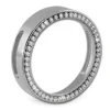 Amello Coinsfassung 30mm Edelstahl für Armband Zirkonia Stahlschmuck ESC021W