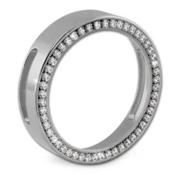 Amello Coinsfassung 30mm Edelstahl für Armband Zirkonia Stahlschmuck ESC021W