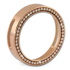 Amello Coinsfassung 30mm Edelstahl für Armband rose Zirkonia Schmuck ESC020W
