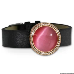 Amello Coinsfassung 25mm Edelstahl für Armband Zirkonia Stahlschmuck ESC082W