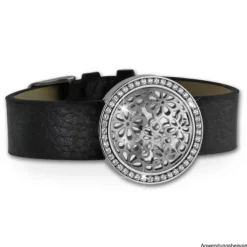 Amello Coinsfassung 25mm Edelstahl für Armband Zirkonia Stahlschmuck ESC081W