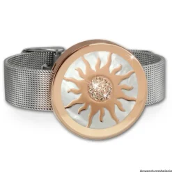 Amello Coinsfassung 30mm Edelstahl rosegold für Armband Stahlschmuck ESC022E