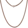 Amello Coinskette Edelstahl-Kette 50cm rosevergoldet Edelstahlschmuck ESC101E
