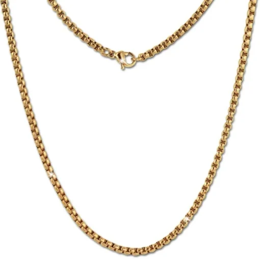 Amello Coinskette Edelstahl-Kette 50cm vergoldet Edelstahlschmuck ESC101Y