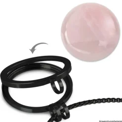Amello Coinskette Edelstahl-Kette 50cm geschwärzt Edelstahlschmuck ESC101S