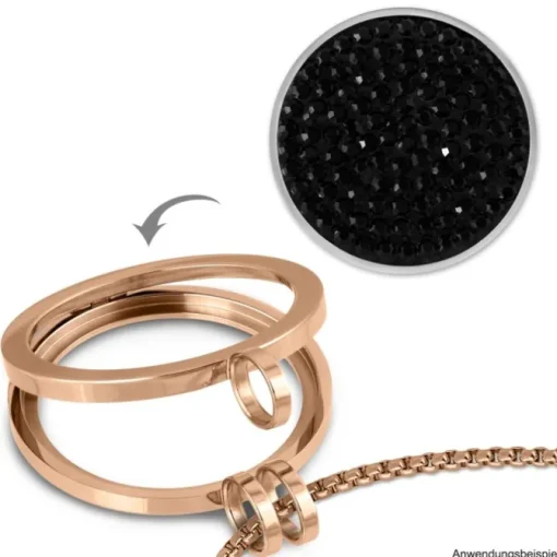Amello Coinskette Edelstahl-Kette 50cm rosevergoldet Edelstahlschmuck ESC101E