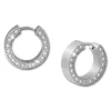 Amello Creole Edelstahl Zirkonia weiß Damen Stainless Steel Ohrring ESOS12W