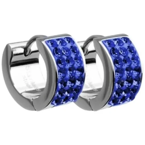 Amello Creole Edelstahl Zirkonia blau Damen Ohrring ESOS01B