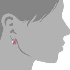 Amello Creole Edelstahl Zirkonia rosa Damen Ohrring ESOS01A