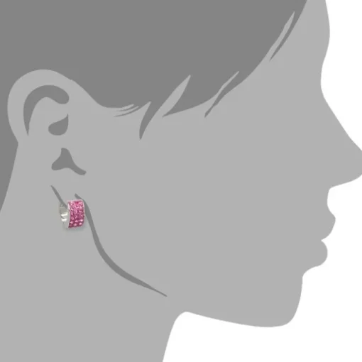 Amello Creole Edelstahl Zirkonia rosa Damen Ohrring ESOS01A
