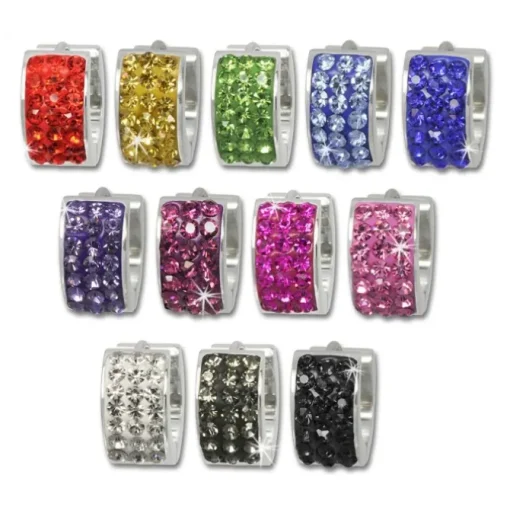Amello Creole Edelstahl Zirkonia fuchsia Damen Ohrring ESOS01P