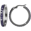 Amello Creole 30mm Edelstahl Zirkonias lila Ohrring ESOS04V