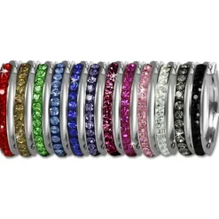 Amello Creole 30mm Edelstahl Zirkonias rosa Ohrring ESOS04A