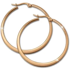 Amello Creole 40mm rose Edelstahl Damen Ohrring ESOS74E