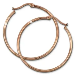 Amello Creole 40mm rose Edelstahl Damen Ohrring ESOS73E