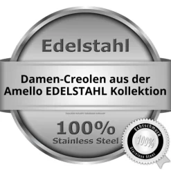 Amello Creole 62mm rose Edelstahl Damen Ohrring ESOS72E