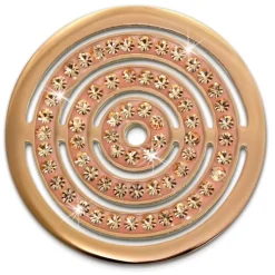 Amello Edelstahl Coin Kreise Zirkonia rose für Coinsfassung Schmuck ESC534EE
