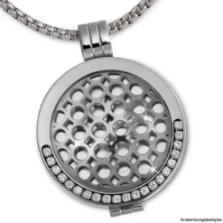 Amello Edelstahl Coin Kreise 25mm für Coinsfassung Edelstahlschmuck ESC632J