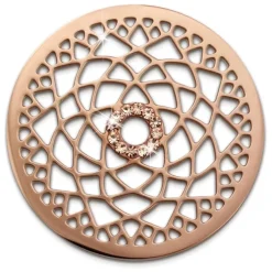 Amello Edelstahl Coin Lotusblume rosegold Zirkonia rose Stahlschmuck ESC532EW