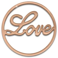Amello Edelstahl Coin Love 30mm rose für Coinsfassung Stahlschmuck ESC501E