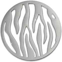 Amello Edelstahl Coin Muster silber für Coinsfassung Stahlschmuck ESC508J