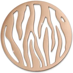 Amello Edelstahl Coin Muster rosegold für Coinsfassung Stahlschmuck ESC508E