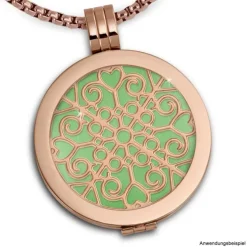 Amello Edelstahl Coin Muster rosegold für Coinsfassung Stahlschmuck ESC523E